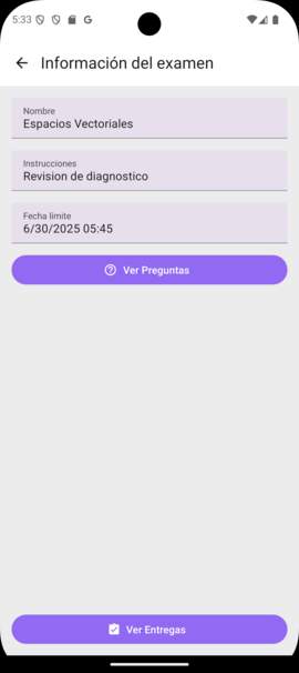 Botón de Ver Entregas