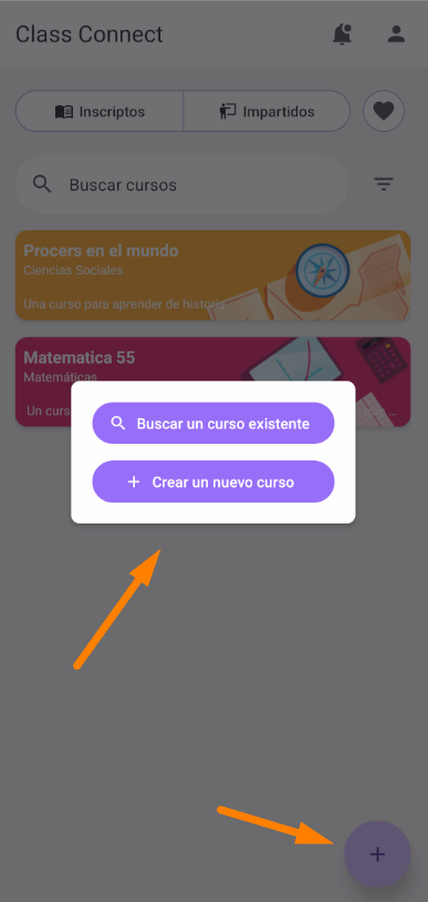 Crear o Unirse a un Curso