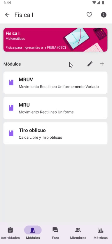 Ordenar Módulos