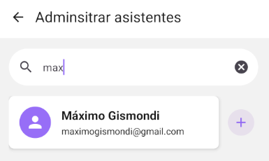 Buscar asistente