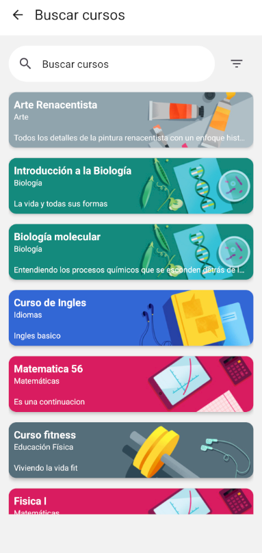 Búsqueda de Cursos