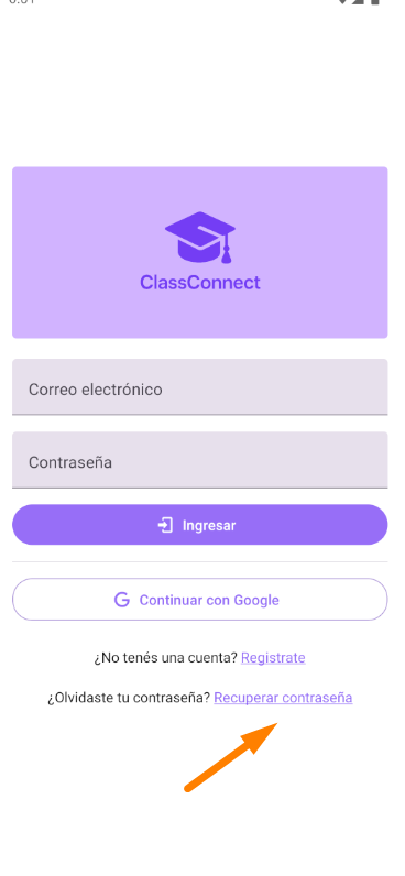 Recuperación de Contraseña