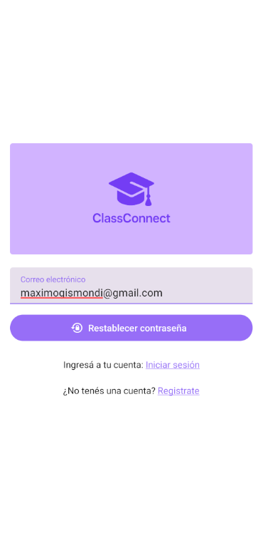 Recuperación de Contraseña por Correo
